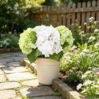 4PCS Green Hydrangea Artificial Flowers, Latex UV Resistant Fake Flowers - Image 6