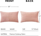 MIULEE Pink Decorative Lumbar Throw Pillow Covers 12x20 Inch 2 Pack | Boho - Image 6
