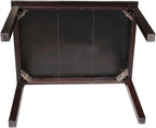 HomeStock Asian Aesthetics Table, Java Finish, Solid Hardwood, Ready to Assemble - Image 8