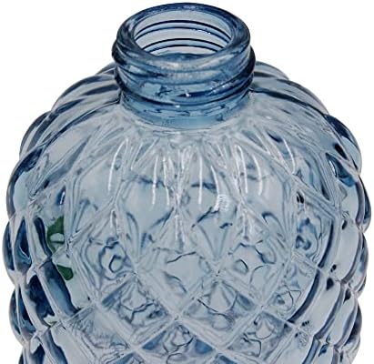 16 oz Diamond Pattern Glass Soap Dispenser, Kitchen and Bathroom Refillable Soap Dispenser with Rust Resistant Stainless Steel Pump for Hand Soap, Lotion Glass Liquid Dispenser(Blue - 2 Pack) - Image 5