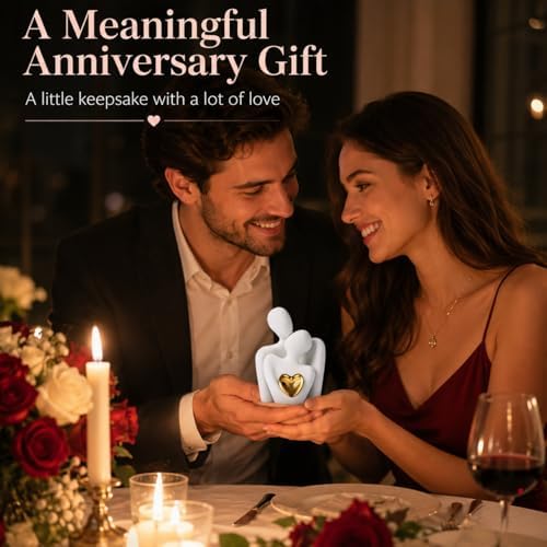 Mini Couple Statue Tv Stand Decor Items for Living Room Home Decor,Bedroom Decor for Couples Sculpture for Anniversary Wedding,Love Gifts for Couples 2026,Knick Knacks for Shelve (White, 3.15in) - Image 4