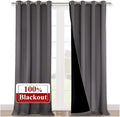 NICETOWN 100% Blackout Blinds, 52 inches x 120 inches, Laundry Room Decor by NICETOWN