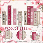 Lineshading 4 Pcs Mothers Day Table Decoration Wooden Book Signs - Image 3