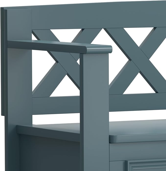 SIMPLIHOME Amherst Entryway Storage Bench - Image 7