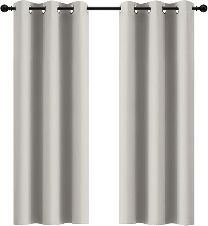 Yakamok Room Darkening Curtains 42x72 inch Length Light Beige-Living Room | 2 by Yakamok