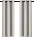Yakamok Room Darkening Curtains 42x72 inch Length Light Beige-Living Room | 2 by Yakamok