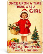 Vintage Christmas Decor Tin Signs Xmas Gifts for Women Girls by HomelyAccents