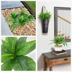 CATTREE Artificial Agave Plants Outdoor Fake Shrubs Faux Grass Plastic Leaves Greenery Bushes Plant for Home Decor Garden Wedding Party Decorations Indoor Yard UV Resistant Planter Filler Green 4 Pack - Image 4