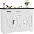 HOSTACK Modern Farmhouse Buffet Sideboard Cabinet, Barn Doors Storage Cabinet by HOSTACK