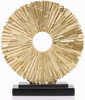 Gold Home Decor Sculpture, Unique Round line Statue, Modern Home Decor, Decorative Panel Statue Gold Decoration for Living Room TV Stand, Office, Bedroom, Dining Table Centerpiece. by DOVDOVHomeDecoration