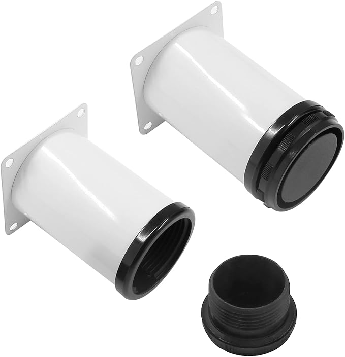 Set of 4 Stainless Steel Furniture Legs 3 Inch, Adjustable Round Cabinet Legs - Image 5