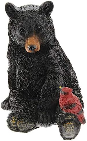 The Bridge Collection Black Bear and Cardinal Friend Figurine by TheBridgeCollection