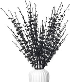 5Pcs Black 29.5" Artificial Jasmine Flowers for Halloween DIY Wreath Decor by Wolpark