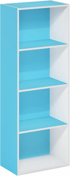 Furinno Luder Bookcase / Book / Storage, Light Blue/White - Image 6