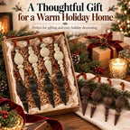 Vintage Christmas Ornaments, Rustic Finial Hanging Decor for Tree, 12pcs - Image 7