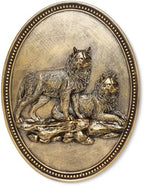 Vintage Wolf Wall Sculpture,Antique Wall Decor,Retro Art Wolfs Sculpture by Newinhome