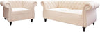 QHITTY 2 Piece Living Room Set, Sectional Chesterfield Sofa Chair Contemporary by QHITTYFurnitureLife