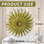Metal Wall Sculpture, 11.4'' Vintage Yellow Gold Sunburst Wall Art Decor - Image 2