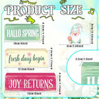 Spring Decoration Wooden Tiered Tray Decor – Rustic Hallo Spring Stacked Block Sign with Spring Gnome Topper – Farmhouse Tabletop Spring Decor for Living Room Shelf Kitchen Seasonal Home Display - Image 4