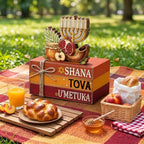 Geelin 4 Pcs Rosh Hashanah Tiered Tray Decor, Jewish New Year Party Decoration, Wooden Book Stack Signs Gifts, Shana Tova Apple and Honey Farmhouse Rustic Table Centerpiece for Shelf Coffee Bar - Image 6