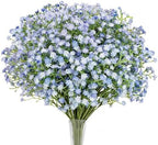 N&T NIETING Babys Breath Artificial Flowers Bulk, 15Pcs, Blue by NTNIETING
