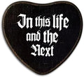 Gothic Wall Decor - In This Life And The Next Black Heart Wooden Hanging Sign -Halloween Wall Art Decor For Home Living Room Bathroom, Birthday Housewarming Graduation Gift For Women Men-A01 by AKTFV
