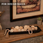 Hanobe Large Wood Decorative Dough Bowl for Coffee Table Decor, 20" Black - Image 2