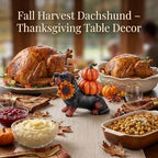 Fall Dachshund Pumpkin Dog Figurine Decor, Thanksgiving Dog Statue - Image 6