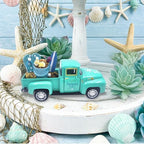 Beach Decor Metal Truck with Mini Fake Beach Buckets Surfboards Flip Flops - Image 2