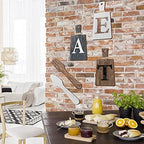 Jetec Cutting Board Eat Sign Set Wall Decor, White, Grey, Dark Brown - Image 2