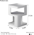 Modern Metal Side Table with Storage, Small End Table - Image 3