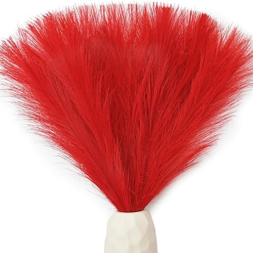Mandy's 20 Stems Red Silk Pampas Grass Bouquet by Mandys