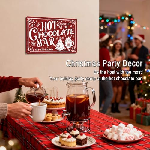 Hot Chocolate Bar Sign for Christmas Kitchen Wall Art Decor - Image 5