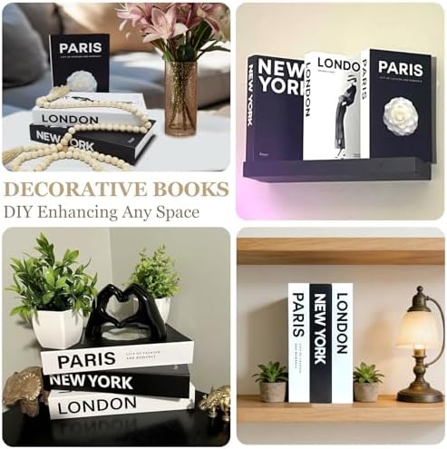 Faux Decorative Books Set of 3, Fake Books for Home Decor - Image 4