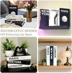 Faux Decorative Books Set of 3, Fake Books for Home Decor - Image 4