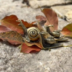 3Pcs Brass Snail Statue Set,Vintage Mini Copper Figurines for Desk Garden - Image 5