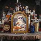 3D Funny Pizza Cat Wall Art Sign for Kitchen Decor, Cool Sunglasses Cat Portrait Decor, 8x10 Inch - Image 7