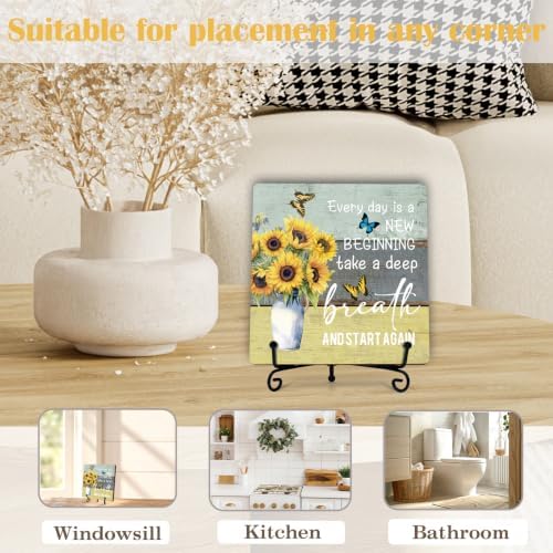 Spring Decorations for Rustic Farmhouse Decor, Motivational And Inspirational Desk Decor for Housewarming Gifts, Butterfly Decorations For Home Kitchen Bathroom (A02) - Image 6