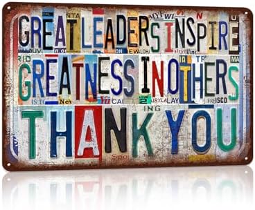Vintage Great Leaders Inspire Greatness In Others Thank You by JBYMsign