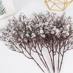 8Pcs Artificial Flowers Real Touch Babys Breath Silvery Flowers Decorations - Image 6