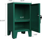 ALBAD Metal Nightstand with Lockable Cabinet, Compact Mini Locker Bedside Table - Image 3