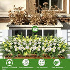 RECUTMS Artificial Flowers for Outdoors,White Yellow Fake Flowers Plants - Image 5