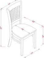 East West Furniture VAC-LWH-W Vancouver Dining Chairs - Image 3