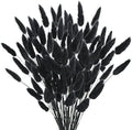 Uieke 17’’ Natural Bunny Tails Dried Flowers, 120 Pcs Dried Lagurus Ovatus, Dried Black Pampas Grass Decor for Farmhouse Flower Arrangements Wedding Home Craft Boho Party Halloween Decorations by Uieke
