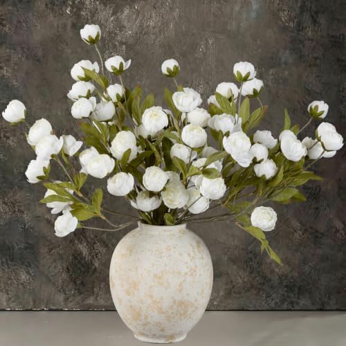GIAUMA 16 Pcs 27" Faux Silk Peony Artificial Flowers Stems for Vase by GIAUMA
