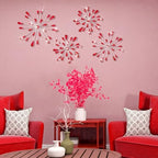 Hicarer 4 Pcs Starburst Wall Decor, Bling Metal Wall Art, Red - Image 6