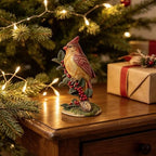 Braxio Bird Figurines Home Decor – Resin Red Cardinal Figurine on Branch, Christmas Cardinal Decor for Shelf, Table, Living Room, Bedroom & Memorial Gift, 5.5 x 3.4 x 7 Inches - Image 7