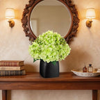 Briful Artificial Green Hydrangea Arrangement, Matte Black Vase Centerpiece - Image 7