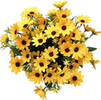 Artificial Daisy Flowers, Fake Silk Flower Marguerite Daisies Shrubs 4 Pack by CATTREE