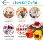 Glaciart One Felt Tulip Flowers Artificial Bouquet - 5 pcs|Reusable, Washable and Essential Oil Ready Multi Color Artificial Flowers w/Bendable Wire Stem |Great as Gift and Home or Event Decorations - Image 2